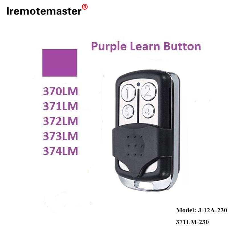 Pro 370LM, 371LM, 372LM, 373LM, 374LM Purple Learn Button 315MHz Rolling Code