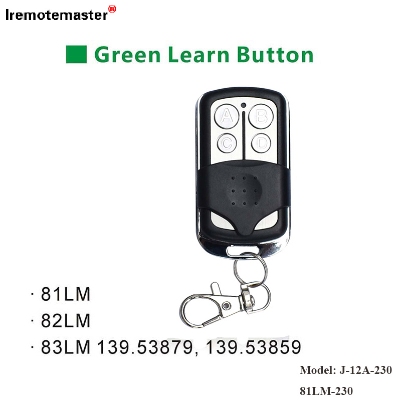 Pro 81LM 82LM 83LM Green Learn Button 390MHz Gate Door dálkový vysílač